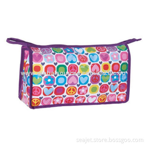 300D polyester cosmetic bags, customized printed patterns are accepted